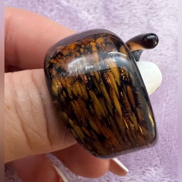 Murano Glass Swirl Ring, size 8 - Picture 3 of 4